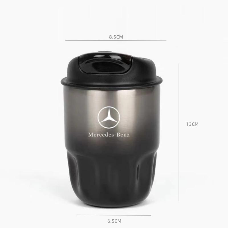 GLC GLB Taza de Hielo Portátil para Exteriores Taza de Café para Viajes Taza Termo para Coche Antiderrames Para Mercedes Benz AMG W203 W206 W220 W205 W211 W