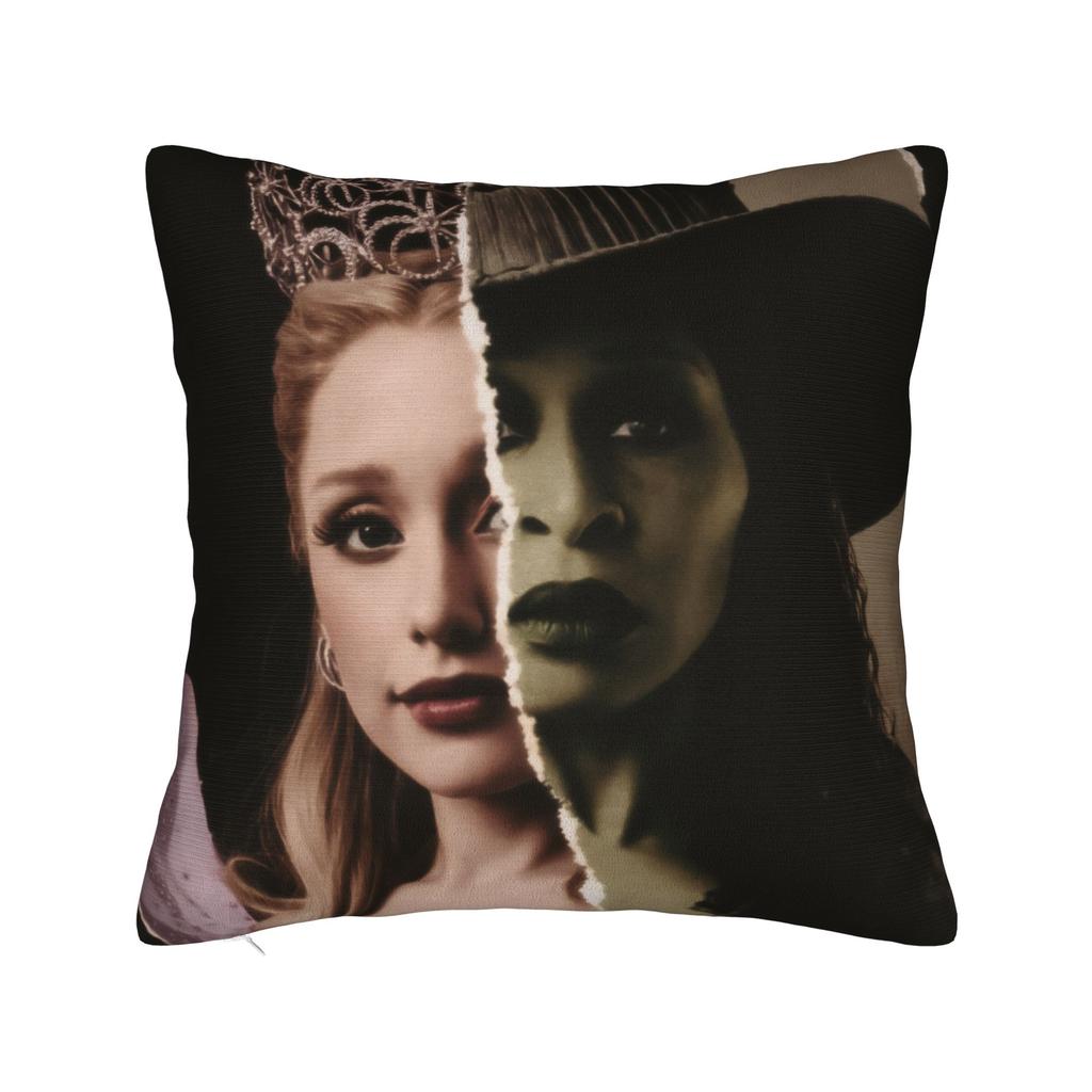 Printed Wicked Elphaba & Glinda Tonal Pillowcase Polyester Cushion Cover Decorations Witch Throw Pillow Case Cover Home Zippered