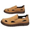 20252025 popular summer men's sandals ultra-light hole men's shoes flat slippers casual shoes black