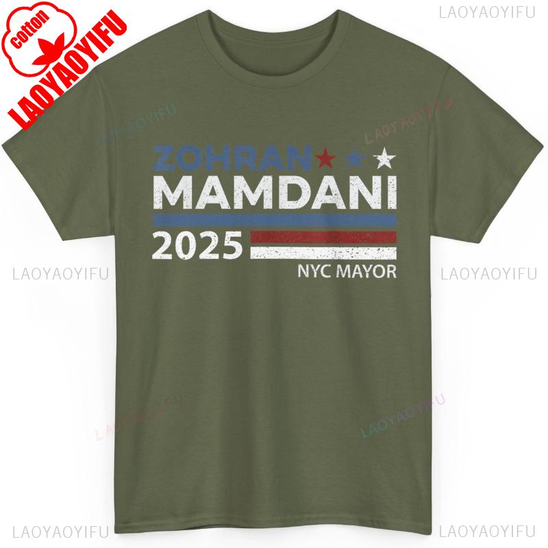 Zohran Mamdani Support Shirt Zohran for NYC Mayor 2025 TShirt Crew Neck Short Sleeve Casual Fashion Tops Cotton Shirts Tees