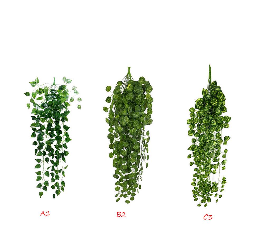 Artificial Fake Hanging Vine Plant Leaves Garland Home Garden Wall Decoration