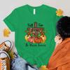 Unisex Short Sleeve Fall For Jesus He Never Leaves Print T Shirts Women Causal Harajuku Tops Funny T Shirt(Premium T-shirt)
