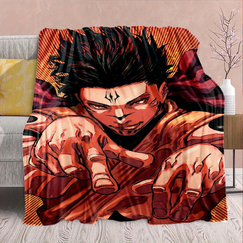 Jujutsu Kaisen Lightweight Flannel Blanket Soft Warm Cozy Throw Plush Sofa Bed Decor