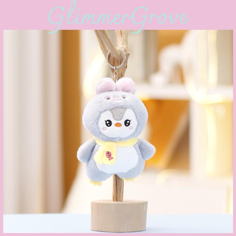 Penguin Into Rabbit Plush Doll Keychain Cartoon Toy Decoration Pendant Gift