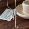 S925 Sterling Silver Niche Design Retro Matte Necklace Water Bottle Simple Fashionable Sweater Chain