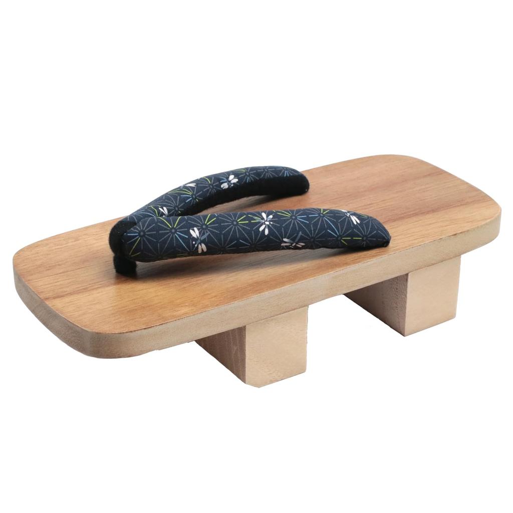 KYOETSU Men's Geta Sandals with Two-Toothed Straps and Patterned Straps, Paulownia Wood (Natural Size 10, 26.0 cm)