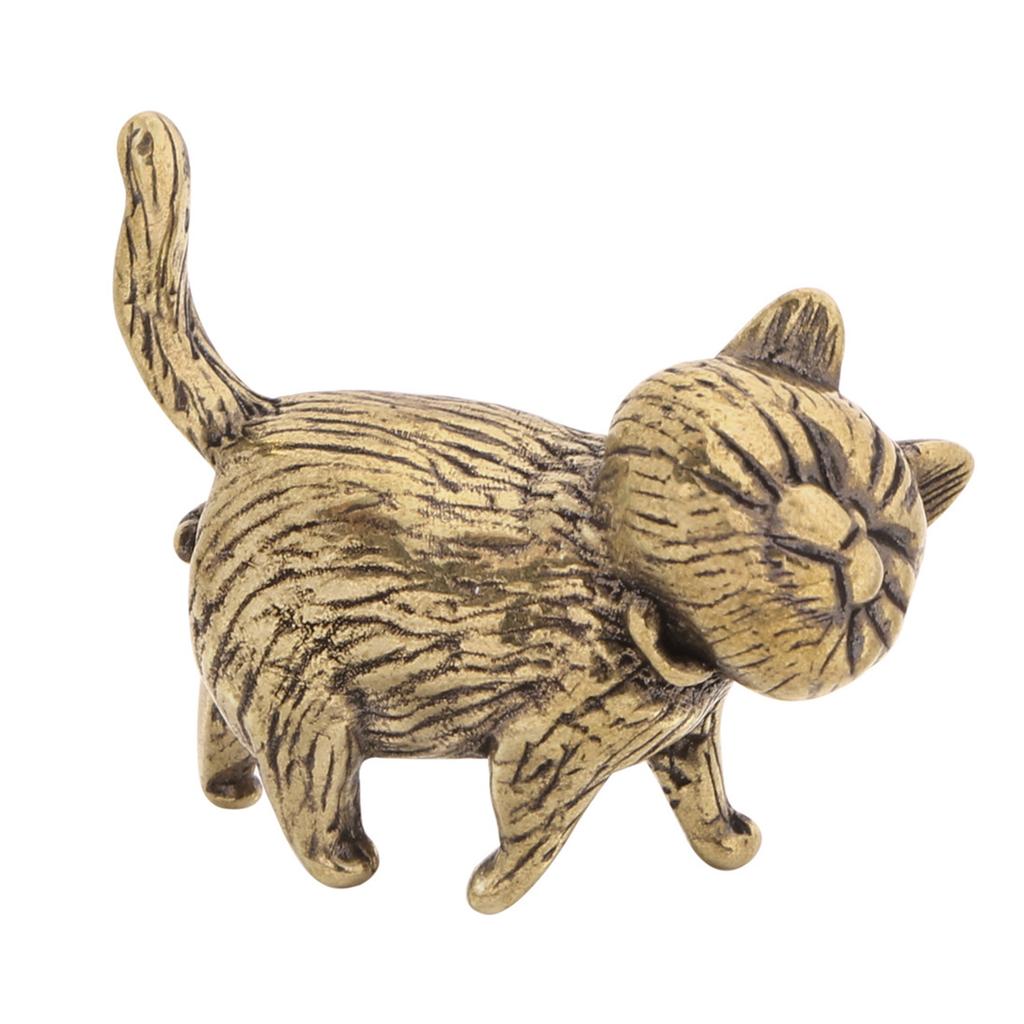 Metal Cats Decors Figurines Animal Statue Cats Decorative Objects for Living Room,Bookshelf,Side Table Decorations