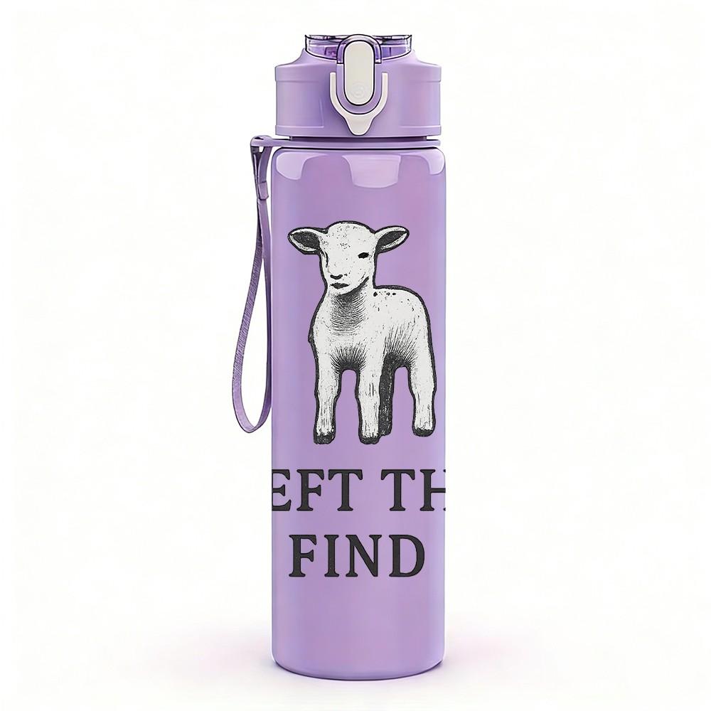 1PC He Left The 99 To Find Me Lamb 750ml Color Plastic Sports Water Bottle Leakproof Flip Straw Lid Suitable for Sports Office Home Use