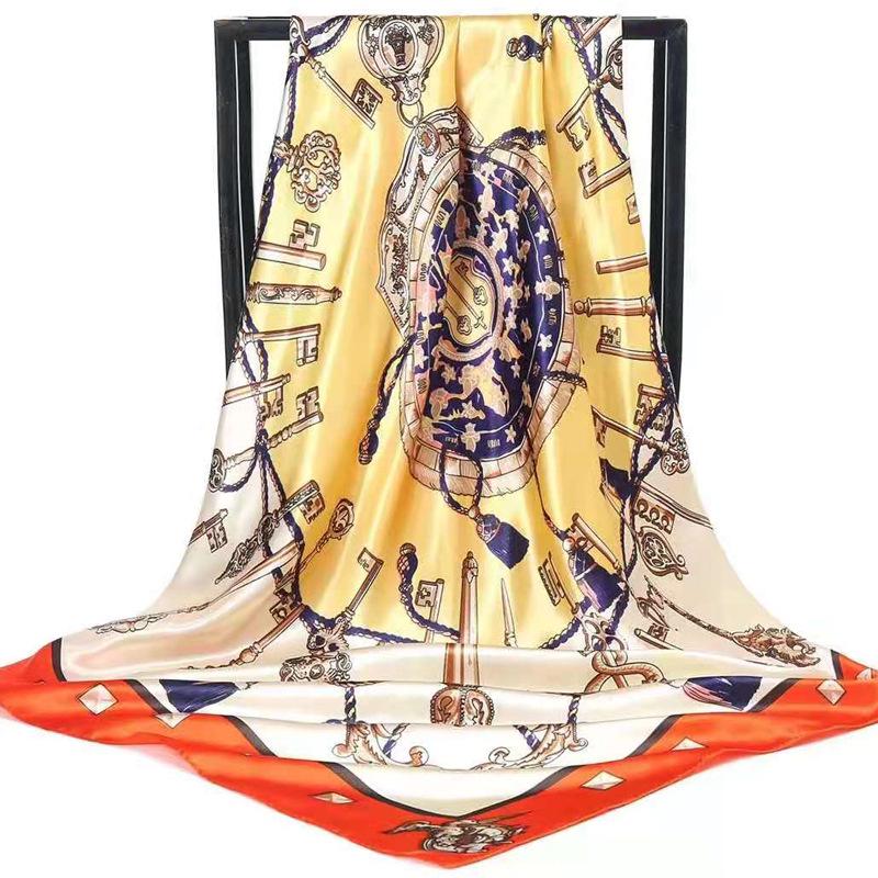 90 Large Silk Scarf for Women - Spring/Autumn Korean Style Satin Neckerchief, Mother's Day Gift