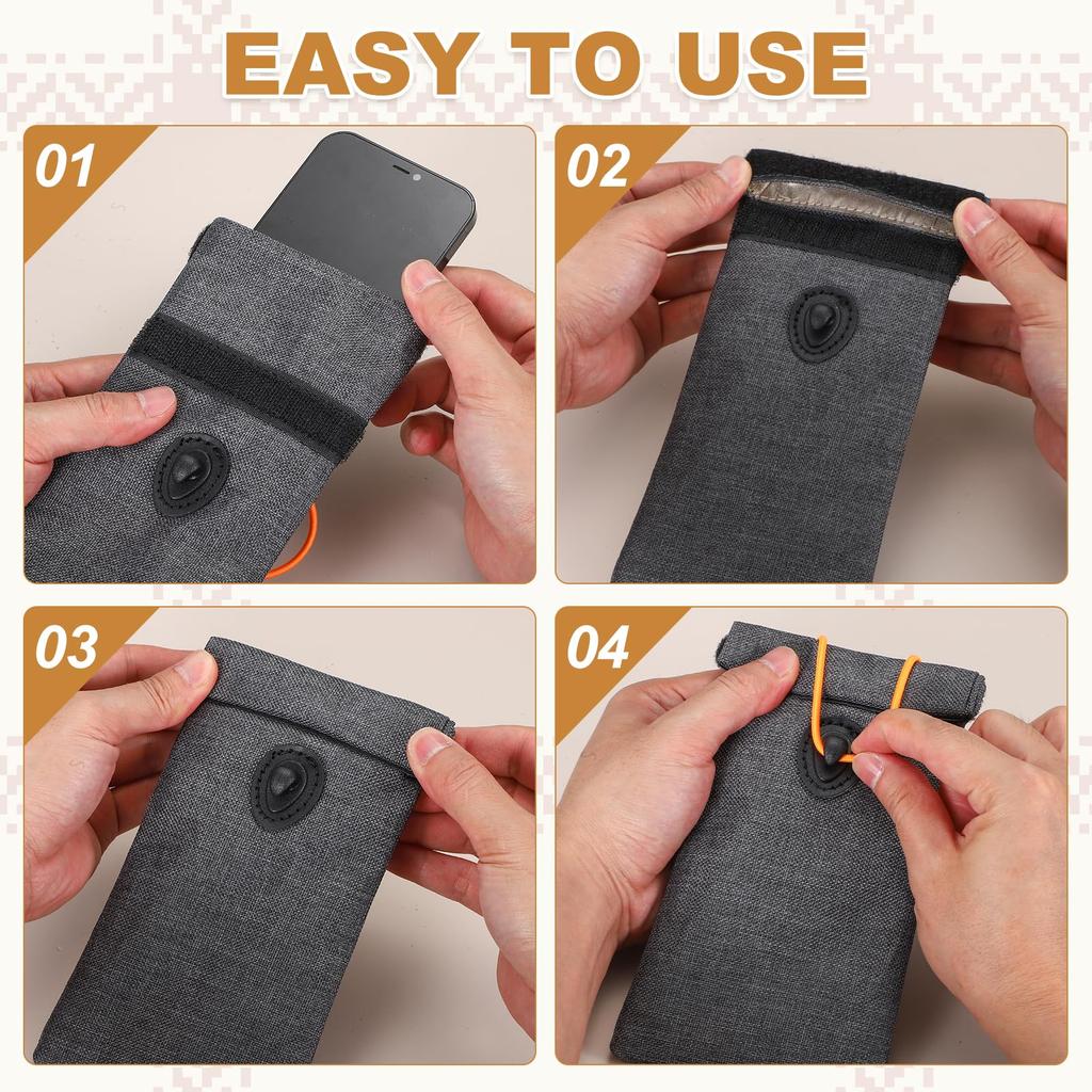 Uxcell Inch Car Key Faraday Pouch RFID 5G Keychain Protection Signal Blocking Pouch Bag Case Card Sleeve Signal Blocking Privacy Protection Gray 3.7x7