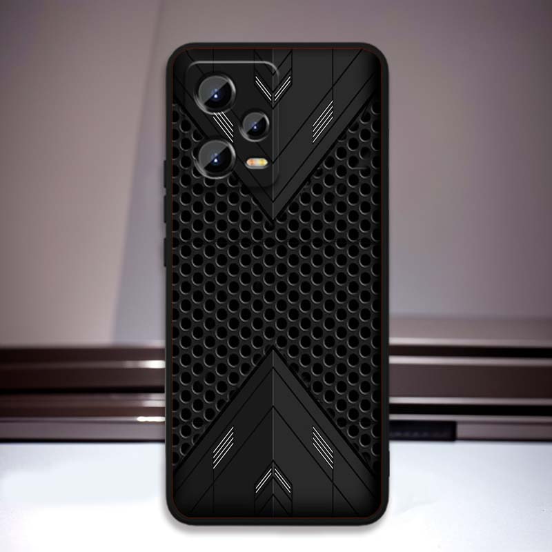 Black carved woven texture For Xiaomi Redmi Note 15 14 13 12 12S 11E 11 11S Pro Plus 4G 5G Black Soft TPU Phone Case