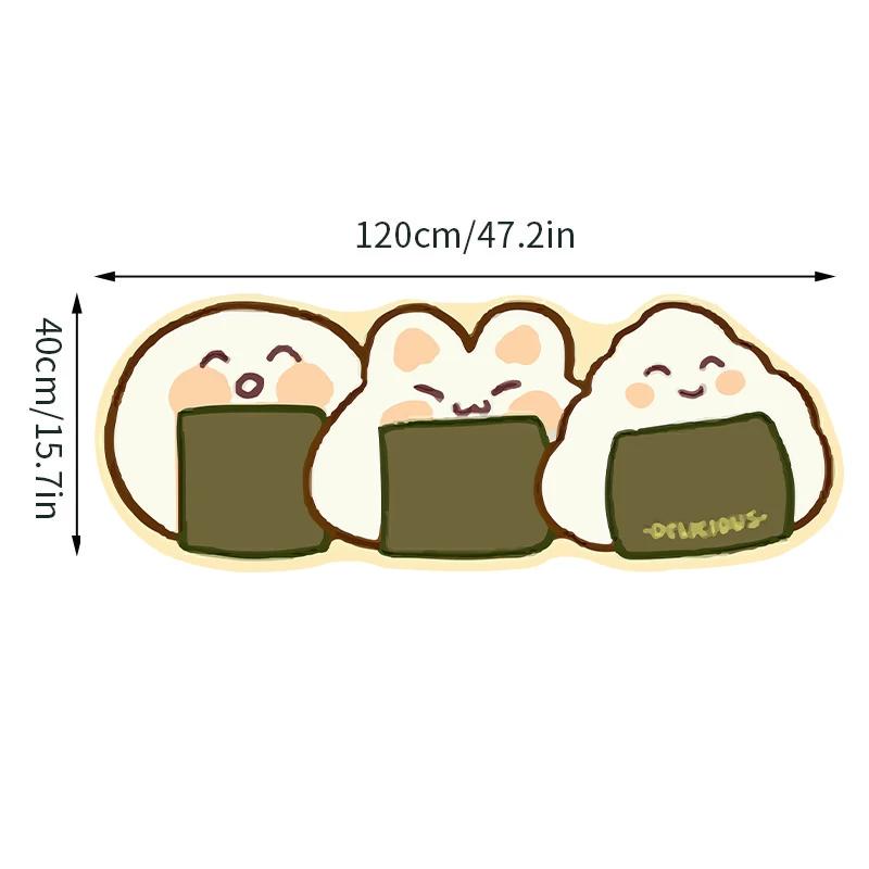 Bread Printed Kitchen Carpet Non-slip Rugs Cute Sushi Cartoon Entrance Doormat Washable Door Rugs Carpet Bathroom Home Decor