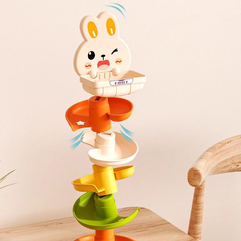 Ball Drop Toys for Toddler Montessori Stacking Tower Toy Baby Development Games Educational Learning Activity Birthday Gift