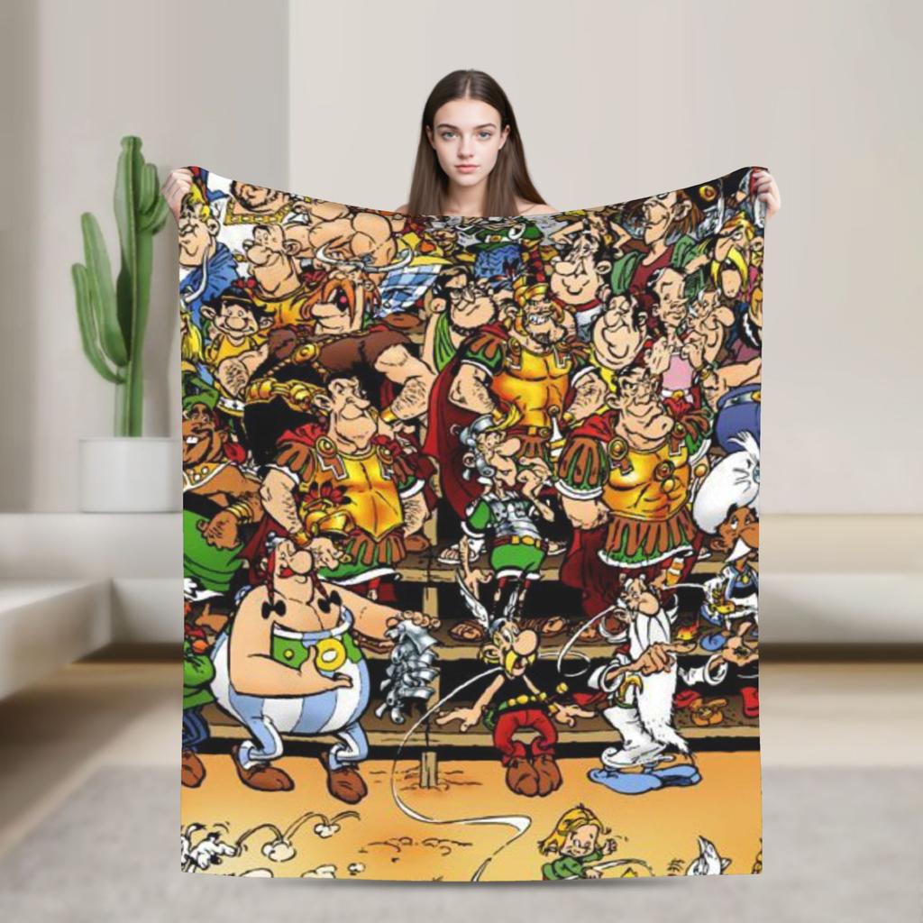Asterix And Obelix Blanket Quality Super Soft Throw Blanket Winter Picnic Home Decor Fashion Bedspread