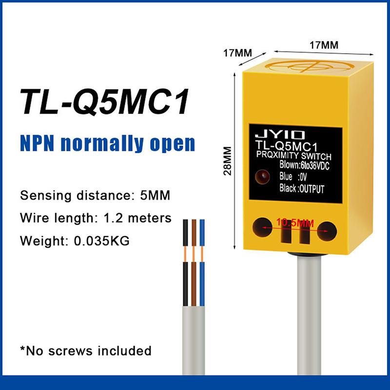 

Tl-Q5Mc1 Tl-Q5Mc2 Бесконтактный выключатель Npn Pnp 3-проводной индуктивный датчик Dc 12V 24V Tl-Q5Mb1 Датчик переключения NO NC A1
