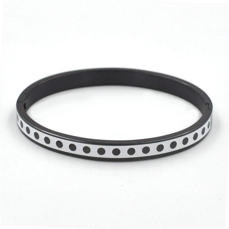Bracciali e Braccialetti Colorati Smaltati a Pois per Donna Braccialetti Rotondi Colore Oro Braccialetti in Acciaio Inossidabile Matrimonio
