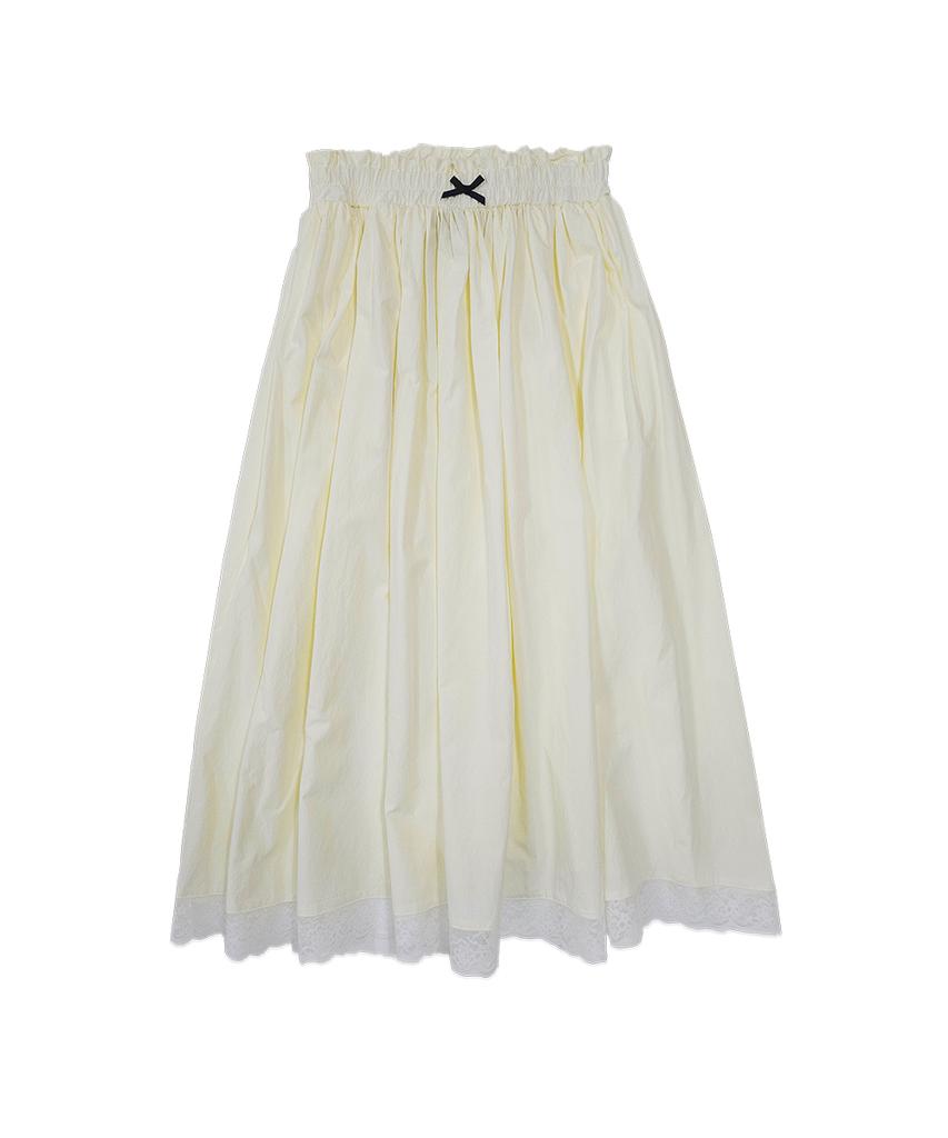 320 Showroom Chloé Lace Banding Midi Skirt Cream