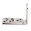 Concealed Door Hinge 180 Degree Rotation 600lbs Load Bearing Silver Brushed Stainless Steel Heavy