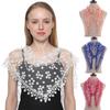 160*50cm Women Tassel Triangle Scarf for Church Prayer Shawl Embroidered Lace Veil Floral Headcovering Veils for The Church's