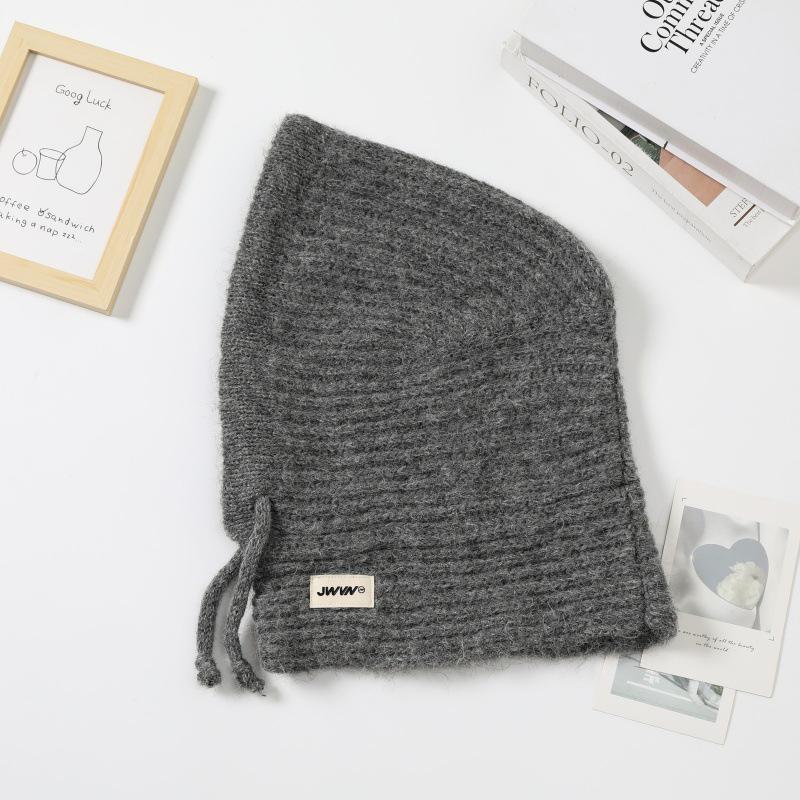 2025 Women's Knitted Balaclava Hat & Scarf Combo - Autumn/Winter Wool Ear Protection