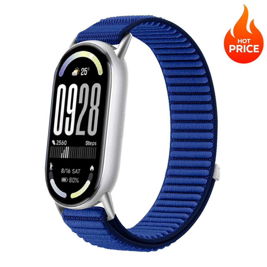 Sports Nylon Strap for Xiaomi Mi Band 10 9 8 Smart Bracelet Wristband Watchband for Mi Band 10 9 Replacement Band Accessories