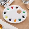Portable Pigment Holder Paint Palette, Ten-hole Color Mixing Tray, Durable Thickened Washable Plastic Tray Art Supplies, for Watercolor Acrylic