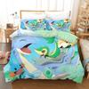 Anime Pokemonzd Bedding Set Cartoon Children Bedroom Quilt Cover Boy Girl Bedclothes Single Double King Pikachus Duvet Cover