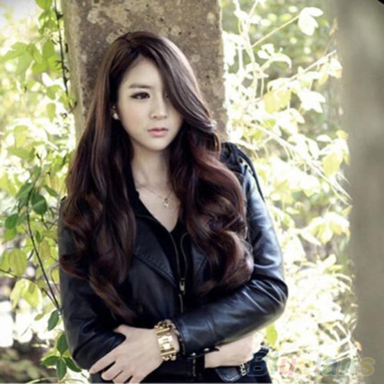 Fashion Women's Cosplay Long Curly Wavy Synthetic Hair Full Wig Costume Party