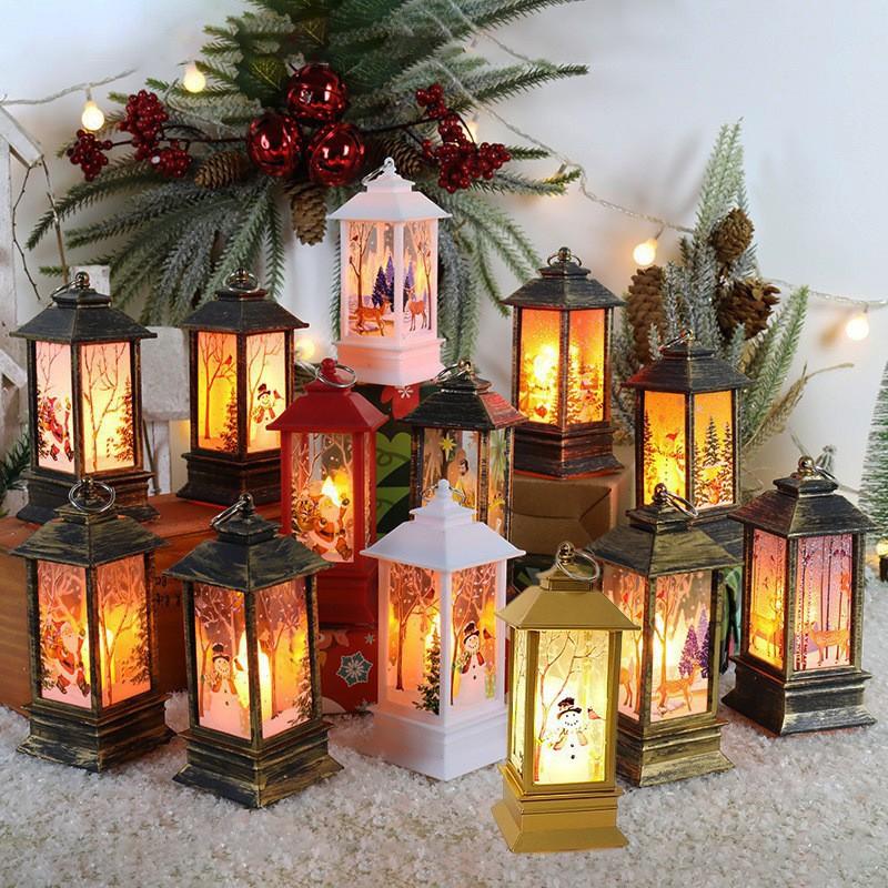 1Pc Christmas Decorations Small Lanterns Candle Lamps Electronic Snowman Night Lights Christmas Gifts Desktop Ornaments