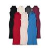Women's 2026 Summer High Neck Sleeveless Bodycon Dress with Back Slit - American Spicy Girl Style