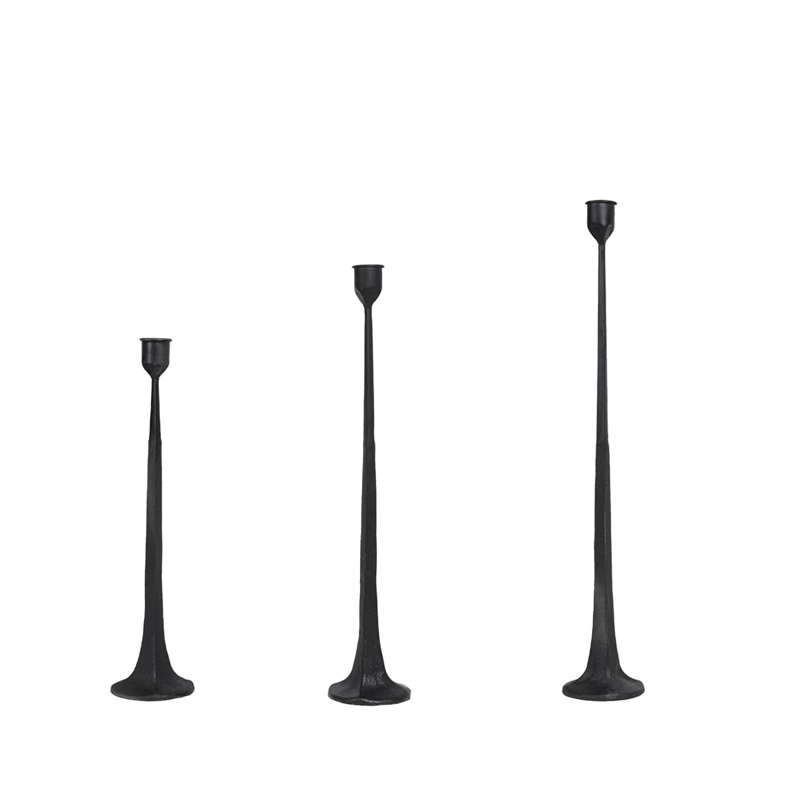 

Набор из 3 черных железных подсвечников, подходит для свечей толщиной 3/4 дюйма, высокие подсвечники, подходят для обеденного стола, свадьбы и домашнего декора. One Size чёрный