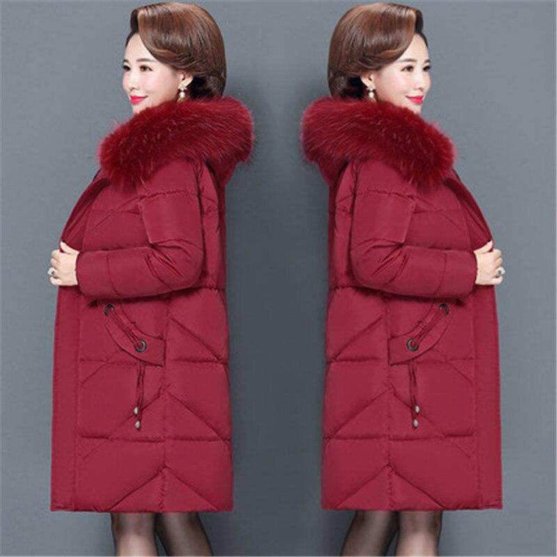 Plus Größe 6XL Winter Jacke Weibliche Unten Baumwolle Gepolsterte Kleidung Frauen Beiläufige Dünne Parka Mantel Mittleren Alters Mäntel V1011
