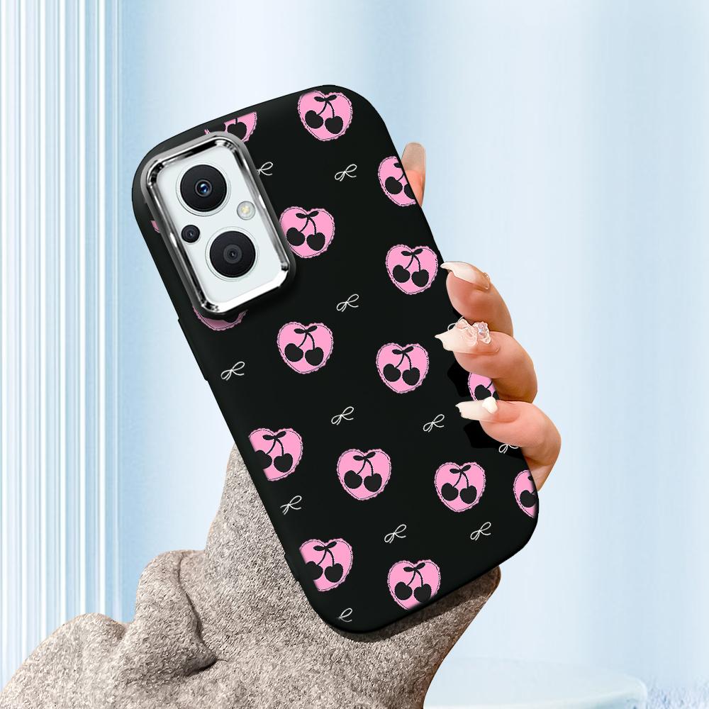 For Vivo V23 V25 V27 V29 V30 Y27S Y28 Y33S Y36 Infinix Hot30I Hot40 Tecno Spark20 Cartoon Black Cat Silver Edge Soft Liquid Silicone Protective Casing