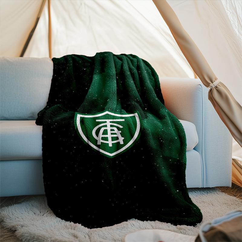 1PC Green Shield Emblem Design Printed Soft Flannel Blanket Throw for Adult Bedroom Living Room Sofa Camping Travel Fan gifts Christmas Gifts
