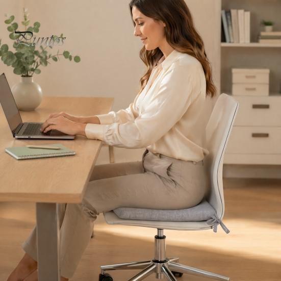 Natural Texture Seat Cushion Office Chair with Ties, Ultra Soft Square Cushion, 15.75"x15.75" for Breathable Washable Pad Dining Chair, Home