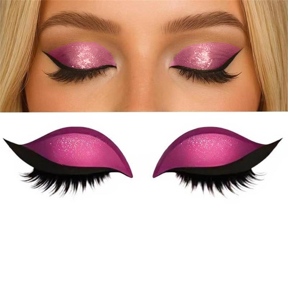 Wiederverwendbar 1 Paar Faules Lidschatten Wimpern Patch 2-in-1 Augen Make-up Aufkleber Mit Falschen Wimpern & Schatten Wasserdicht Kosmetik Werkzeuge
