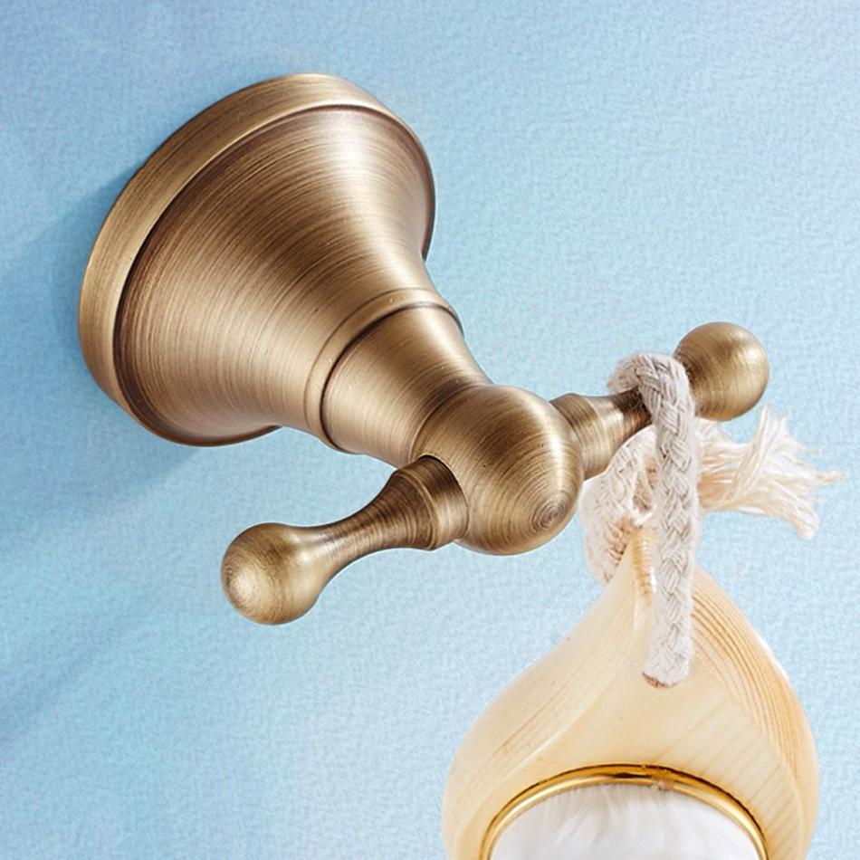 Robe Hook Antique Brass Bronze Luxury Creative Wall Hook for Bathroom Kitchen Lavatory Home Decor Coat Clothes Towel Key Holder