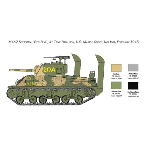 Italeri Tamiya 1/35 Military Series No. 6583 US Marine Corps M4 Sherman Plastic Model 38583