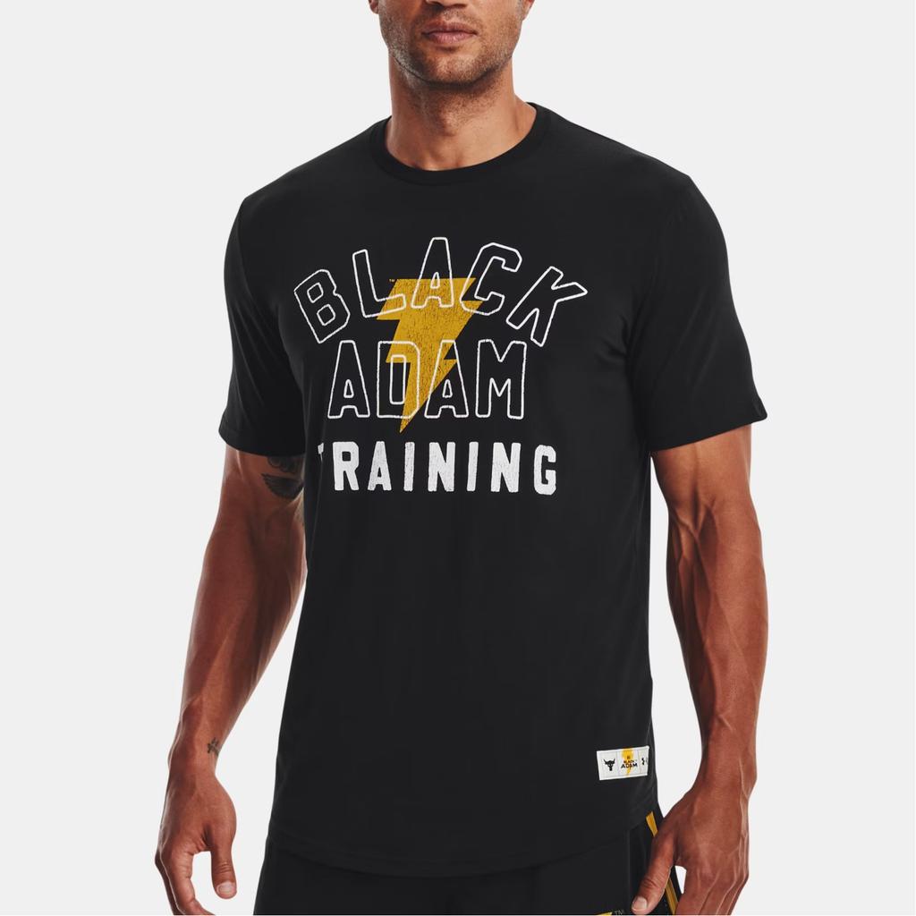 Under Armour Black Adam Graphic 2 American Vintage Letter Print Crew Neck Short Sleeve T-Shirt Men Tops 1377758-001