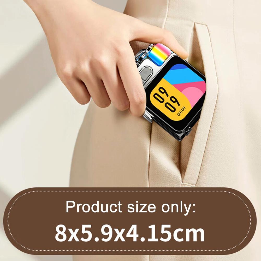 Metal Mechanical Bluetooth Speaker LED Display Screen RGB Desktop Subwoofer Wireless Loudspeaker Support Calendar Alarm Clock