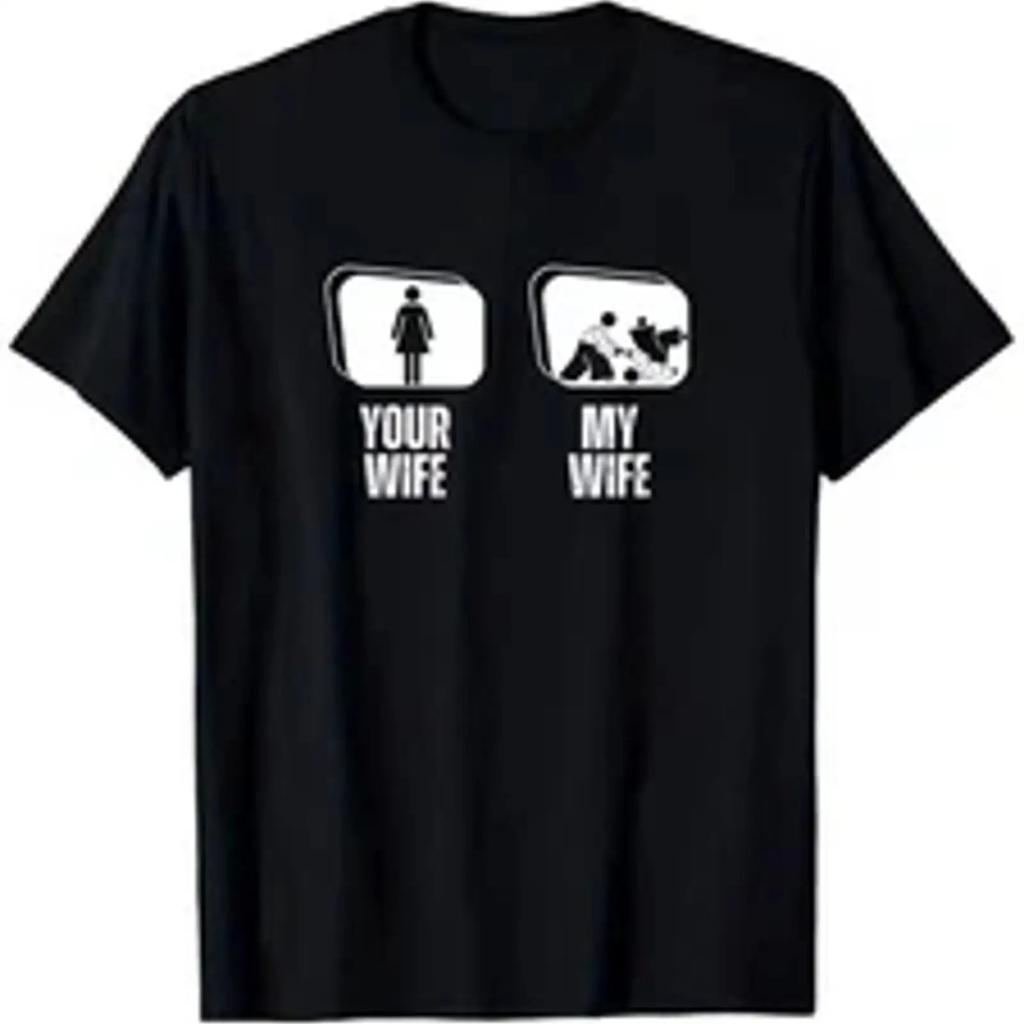 Unisexs Funny Your Wife Vs My Aikido Martial Arts T Shirt 100 Co Vintage Streetwear Homme Designer Clothes Comfortable