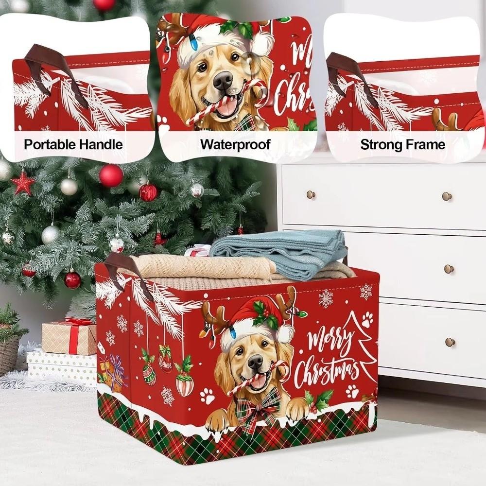Large Capacity Christmas Storage Basket Cartoon Snowman Toys Organizer Box Laundry Hamper Closet