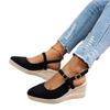 Pitched Heel Sandals Women's Spring and Autumn Suede High Heels Pointed Toe Straps Waterproof Platform Thick-soled Princess Shoes