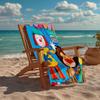 Ultra-Soft Beach Towel with JoJo's Circus Theme,Ideal for Pool - Camping, Diving - Perfect Travel Essential, Vibrant Beach Towel.
