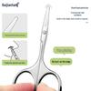 Stainless Steel Beauty Scissors: Round Head Makeup, Eyebrow, and Nose Hair Trimming Tool