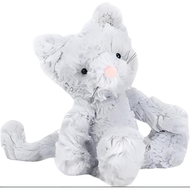 JELLYCAT Cat Series Squiggle Curly Lucky Cat Companion Comfort Doll Plush Doll 23cm High