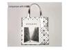 Borsa a mano rombo geometrico lucida: Borsa a tracolla pieghevole alla moda a 6 scomparti per donna.