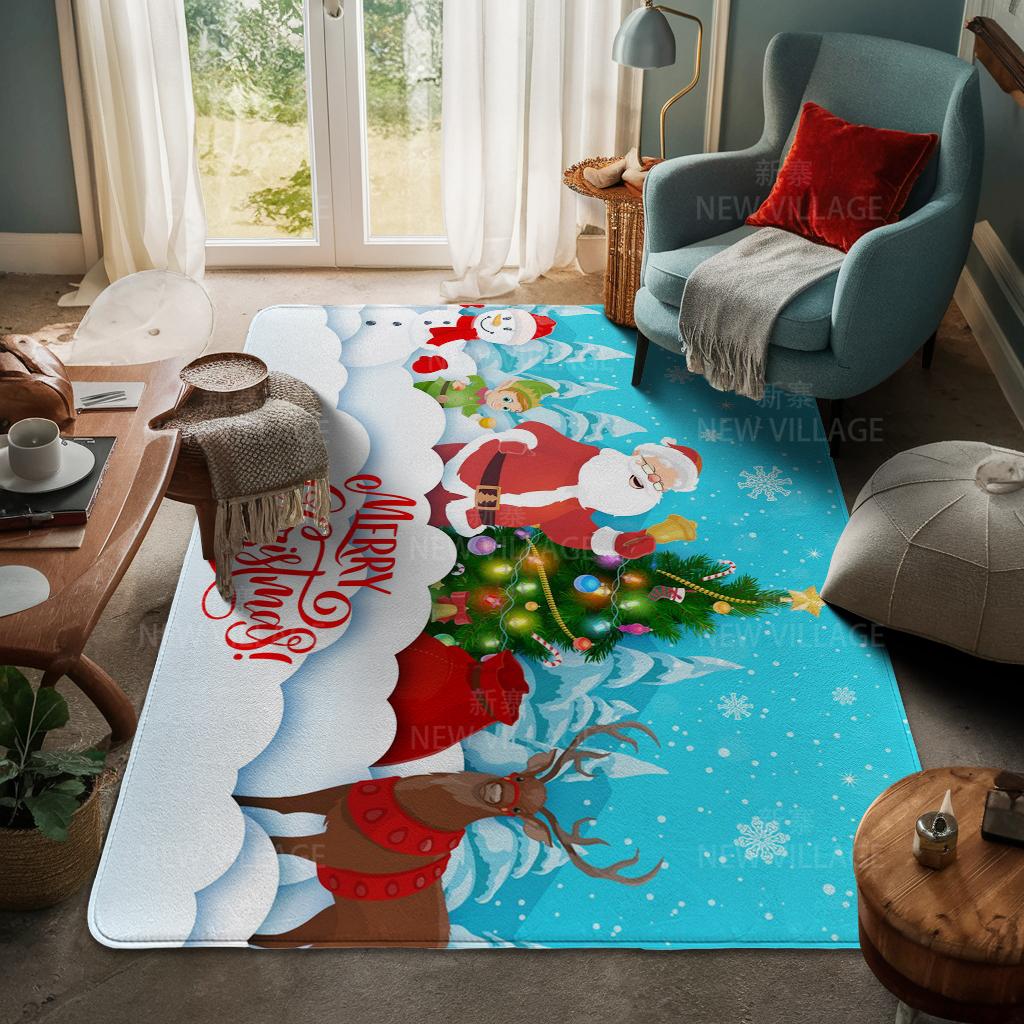 Koberec ke vchodu do domu Rohožka ke dveřím do domu Obývací pokoj Vana Koupelna Protiskluzové koberce s absorpcí vody vana Veselé Vánoce zima
