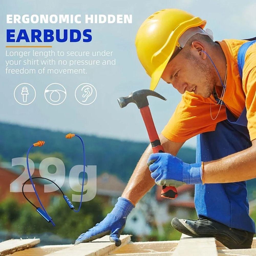 Labor Protection Wireless Work Earbuds Soft Sweatproof Noise Reduction Earphone Reusable Hearing Protection Earplug Headphones