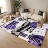 Custom Name Crystal Velvet Rug,Olivia Rodrigo Comfortable Anti Slip Floor Mat For Room Decoration